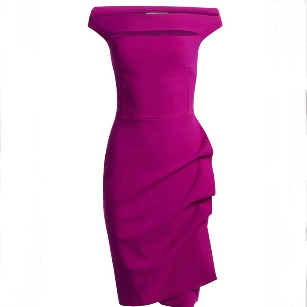 Chiara Boni Melania Off-the-Shoulder Short Dress